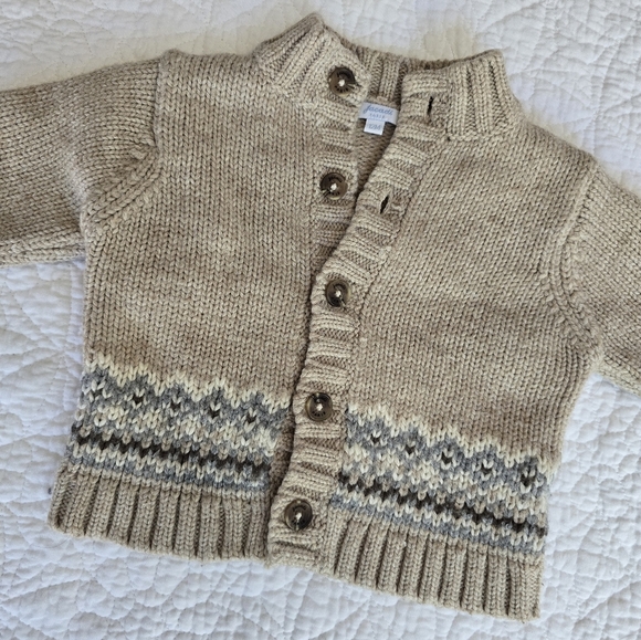 Jacadi Baby Knitted Cardigan Wool Blend Sweater 12 Months - Picture 3 of 11